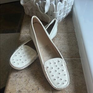 Stuart Weitzman crystal embellished Slip-On Flats size 9